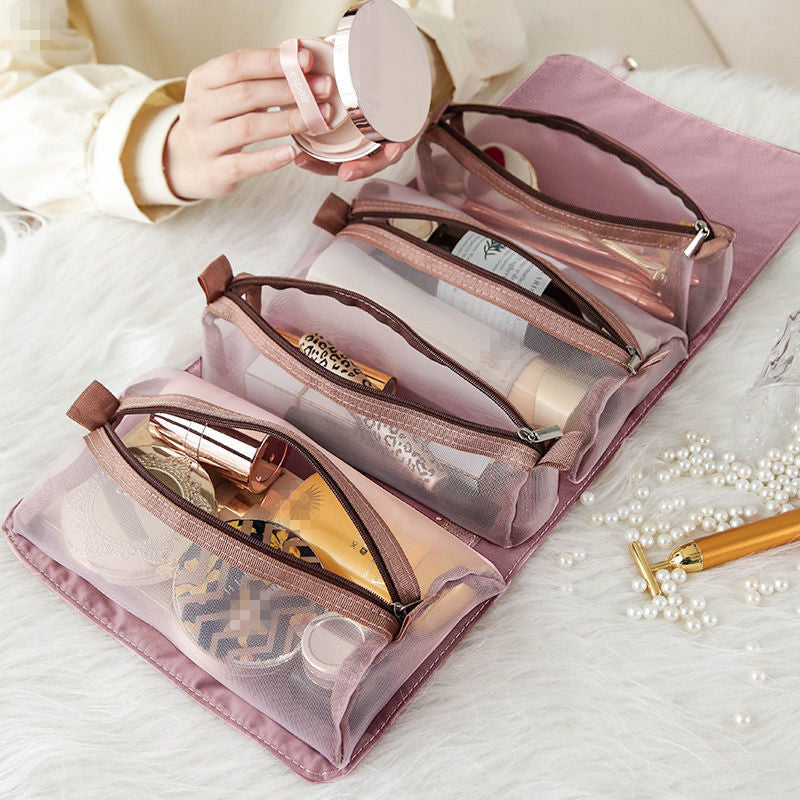 4PCS In 1 Cosmetic For Women Nylon Rope Makeup Bag