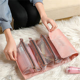 4PCS In 1 Cosmetic For Women Nylon Rope Makeup Bag